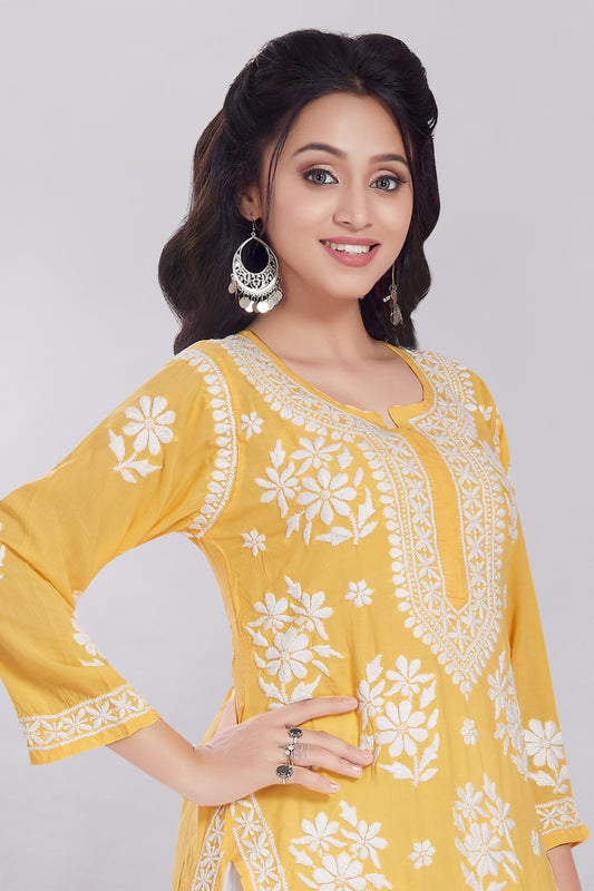 Ayesha Modal Kurti in Canary Yellow