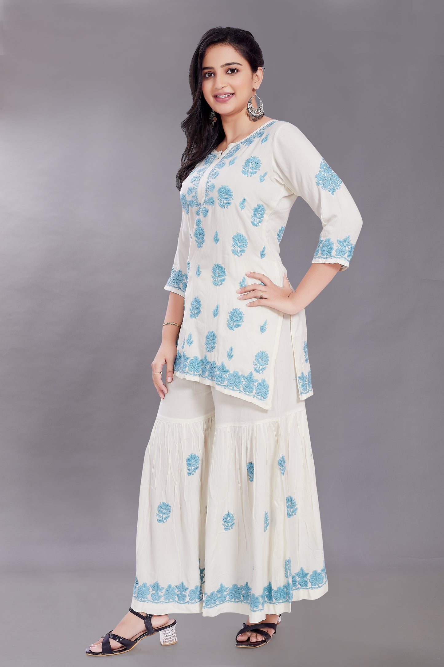 Rayon Gharara Set