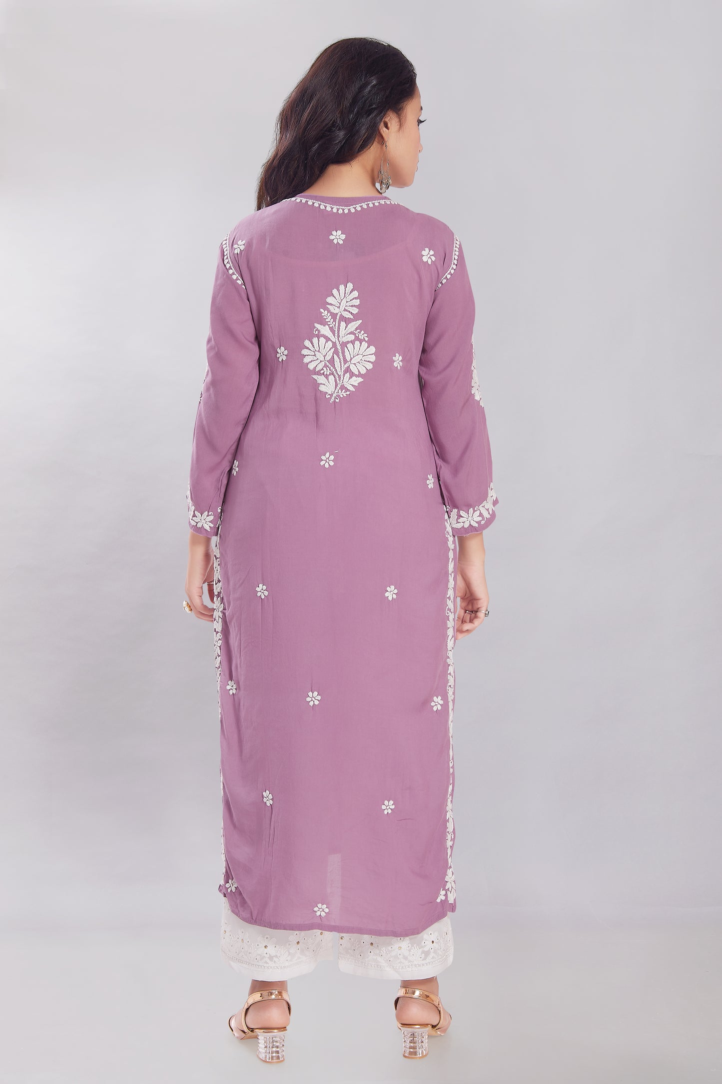 Ayesha Plum Purple Modal Kurti.