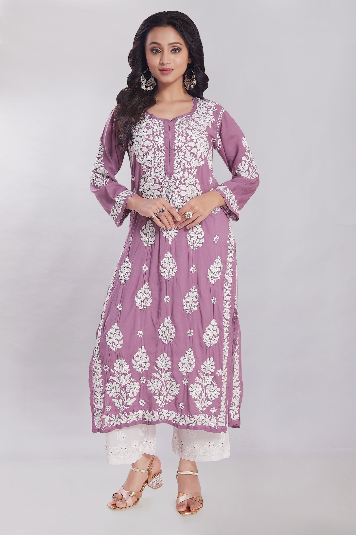 Ayesha Plum Purple Modal Kurti.