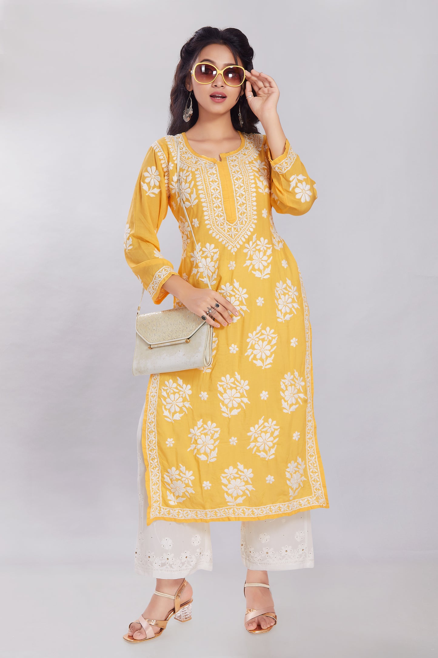 Ayesha Modal Kurti in Canary Yellow