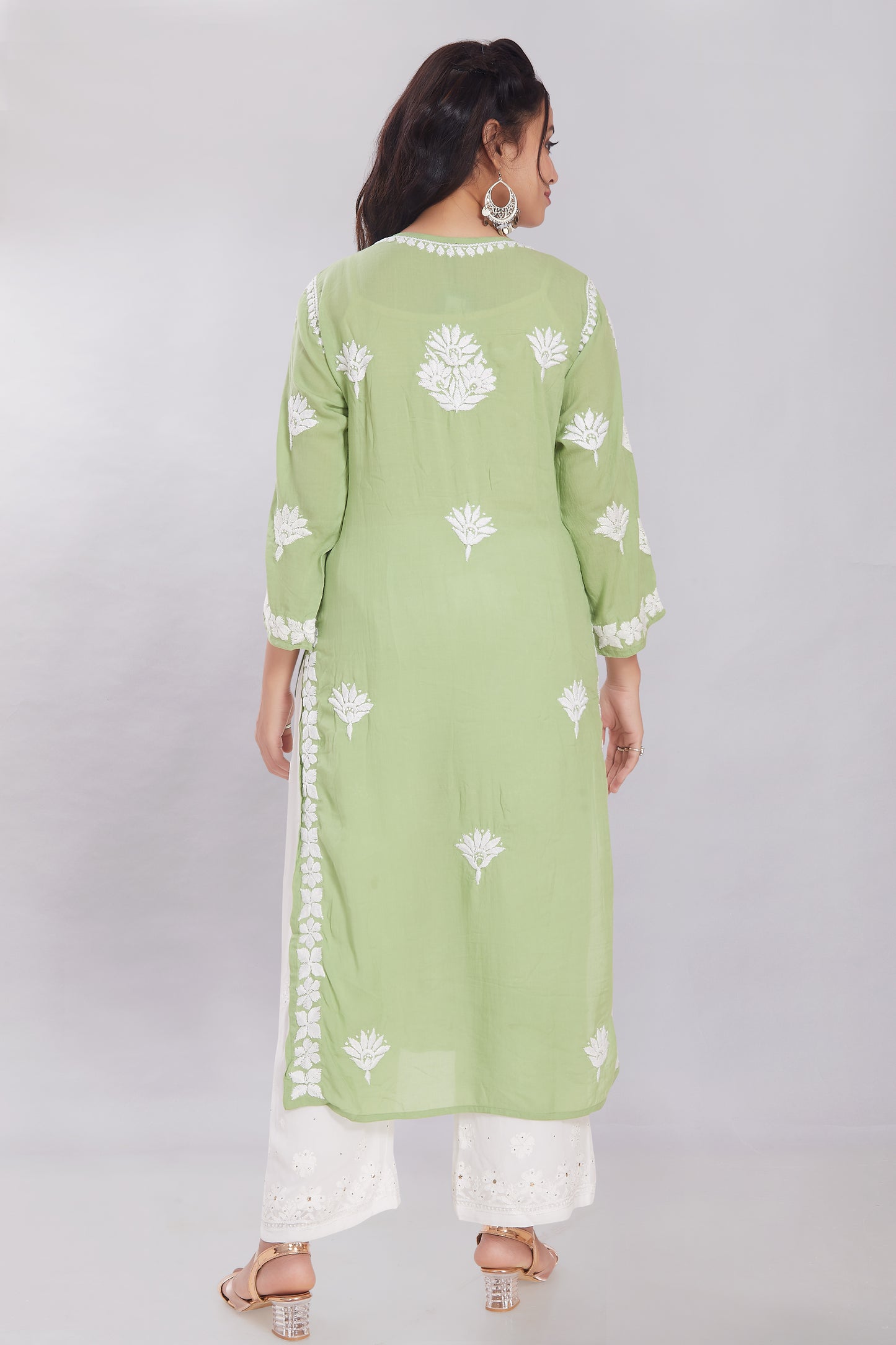 Ayesha Modal Kurti in Pastoral Green